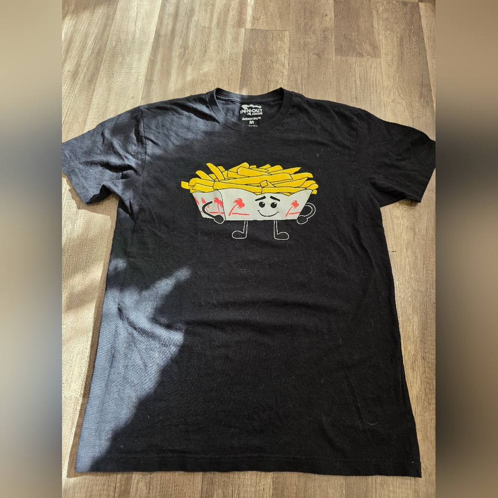 IN-N-OUT BURGER TEE SHIRT ANIMAL STYLE FRIES BURGERS Streetwear M Black Adult